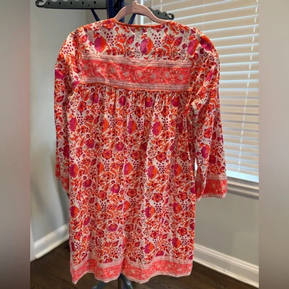 SZ Blockprints Cotton Padra Print Dress - Picture 3 of 4